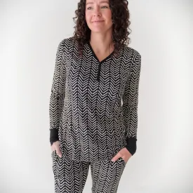 Monochrome Chevron Women's Pajama Top