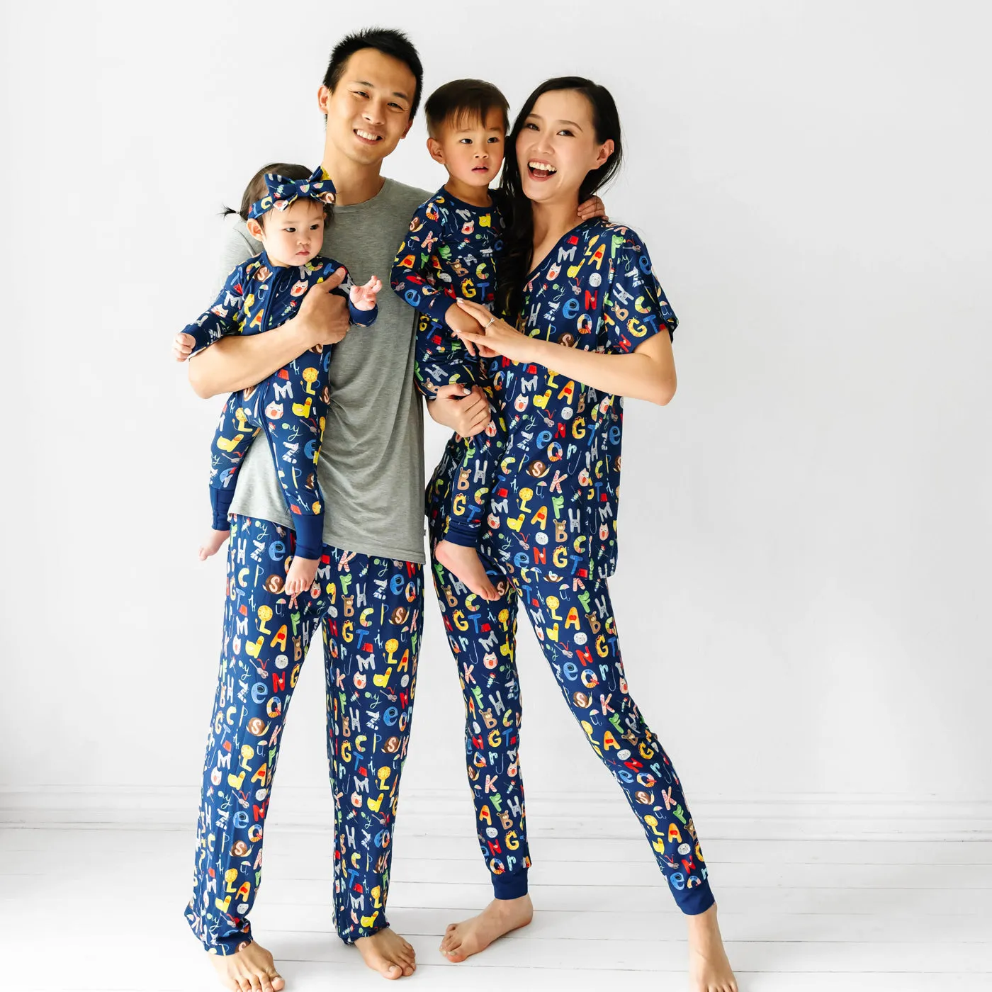 Navy Alphabet Friends Men's Pajama Pants