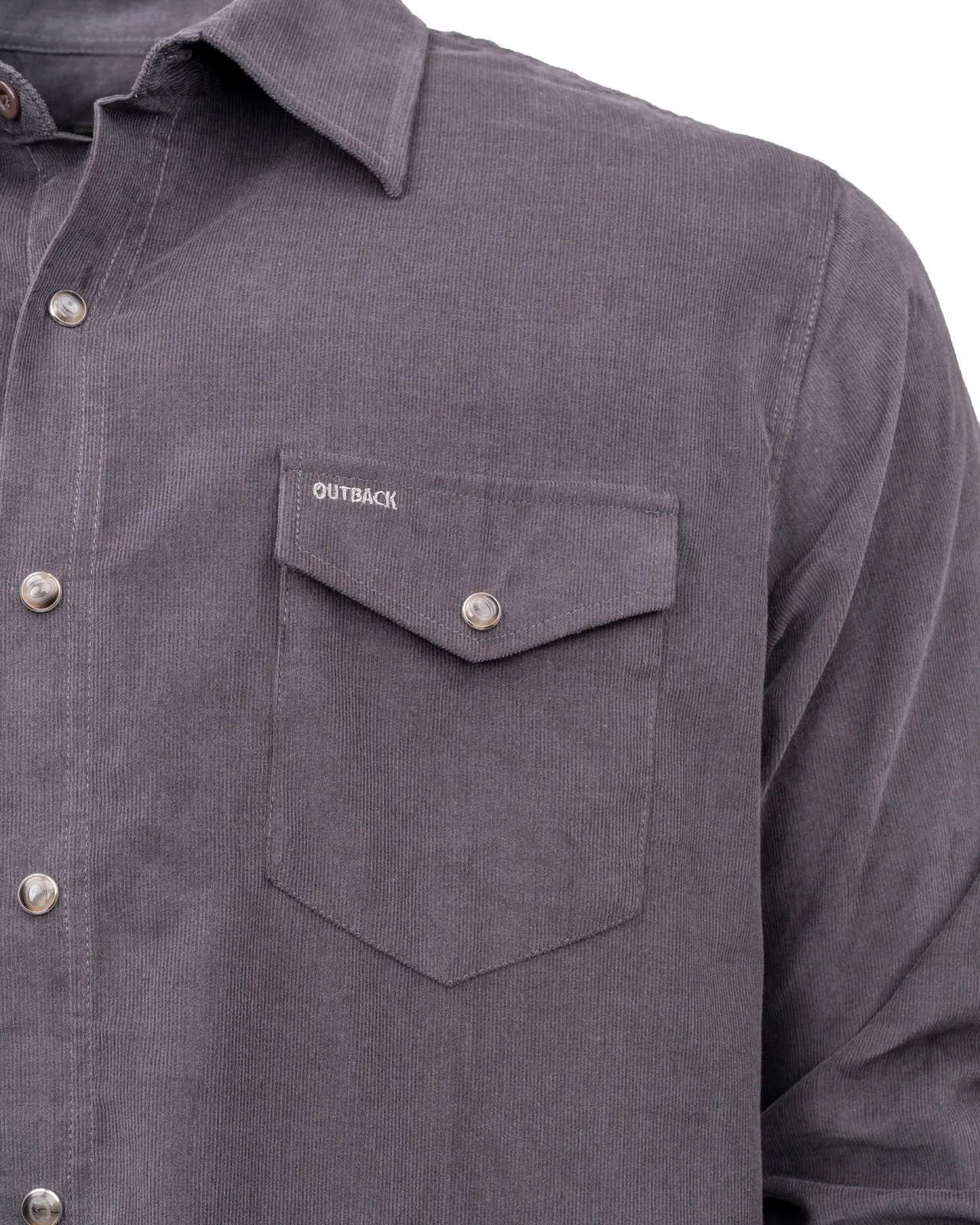 Outback® Men's Bryce Corduroy Long Sleeve Snap Front Shirt
