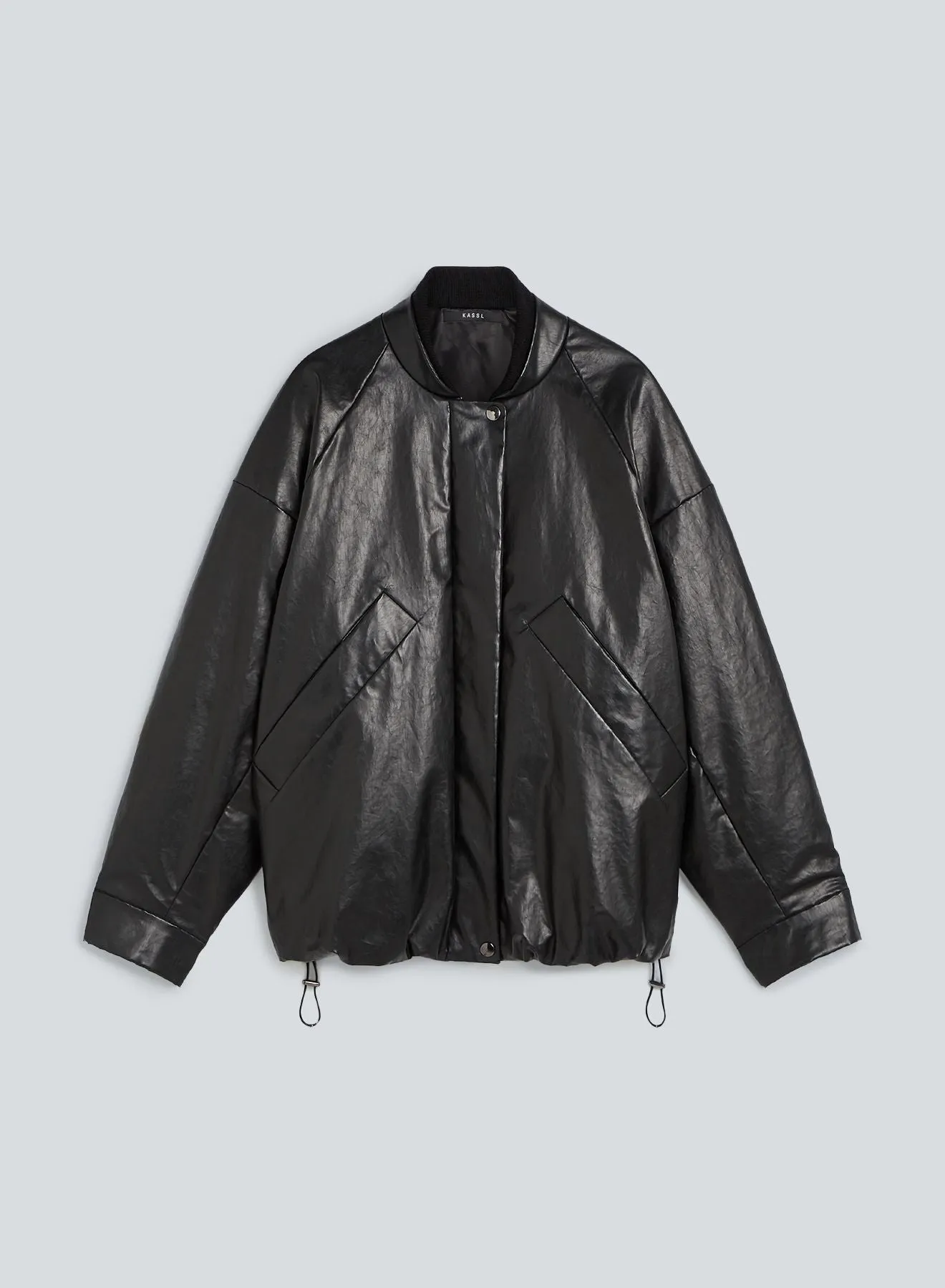 Oversized padded bomber oil | black