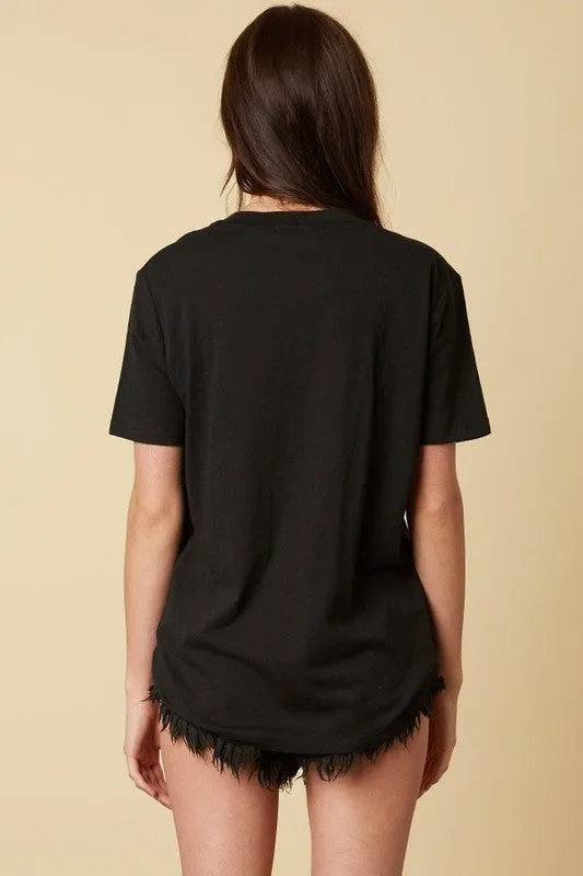 PIPER LACE UP TEE