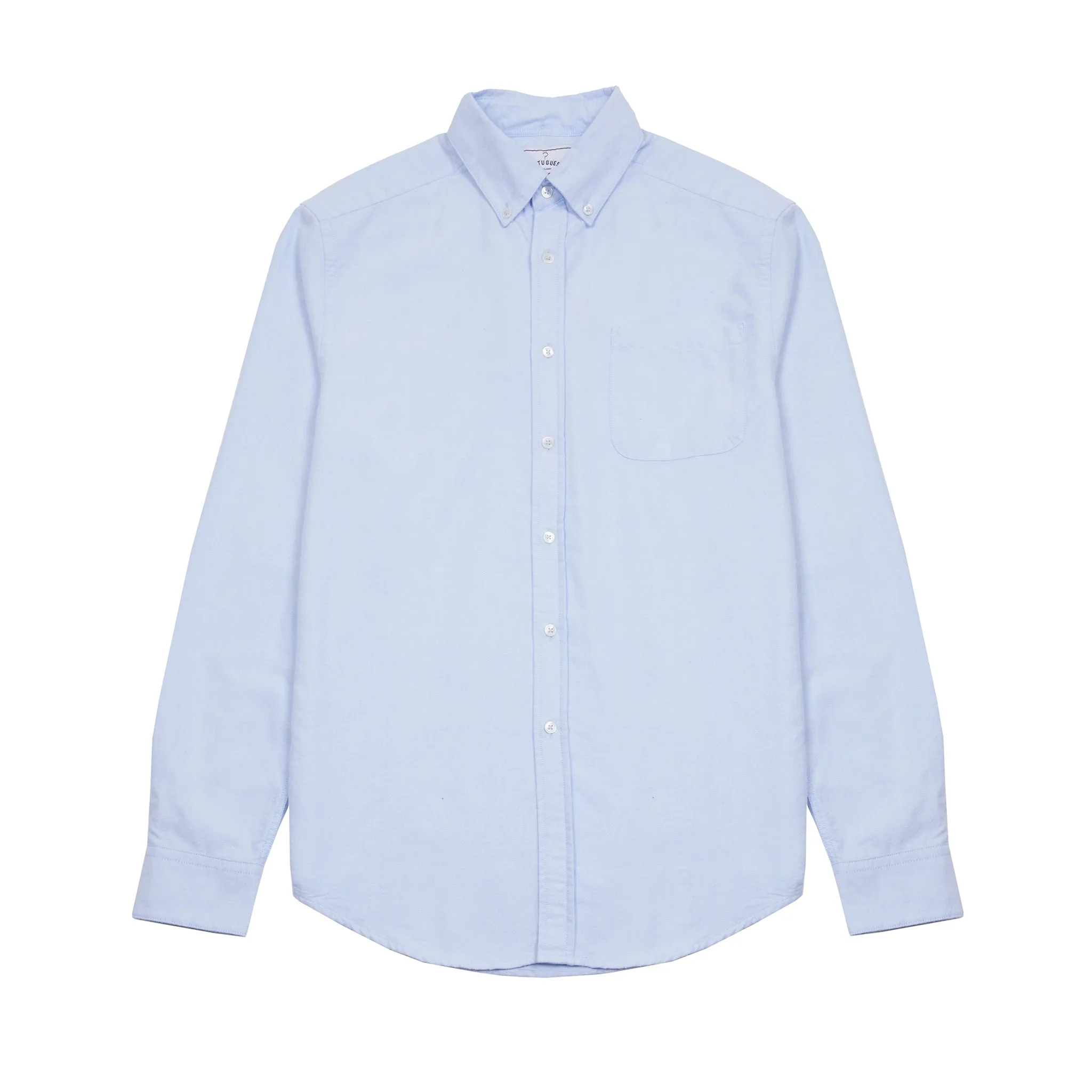 Portuguese Flannel Brushed Oxford Shirt in Blue