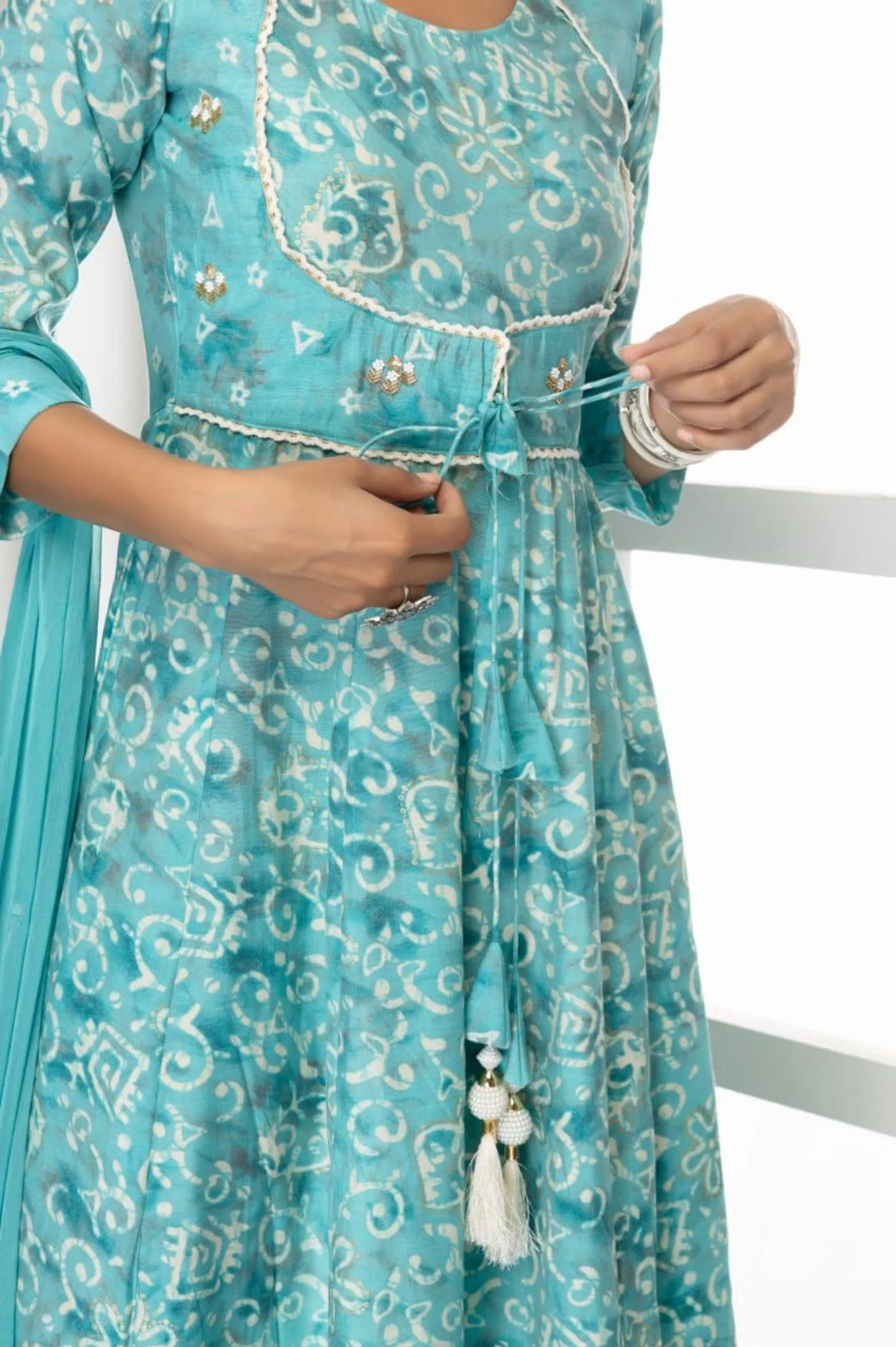 Printed Latest Trends Long Dress with Dupatta Sets