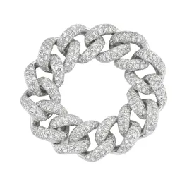 READY TO SHIP DIAMOND MEDIUM PAVE LINK RING