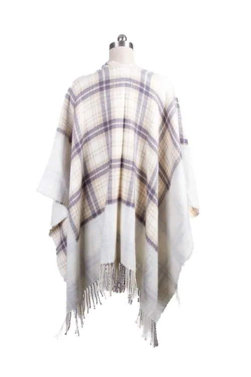 Saachi Plaid Cape #807319