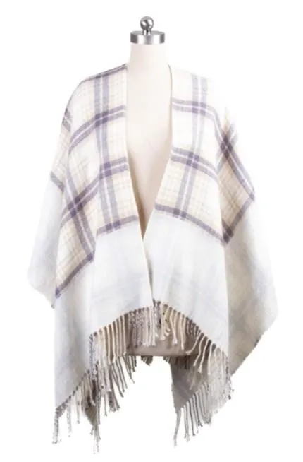 Saachi Plaid Cape #807319