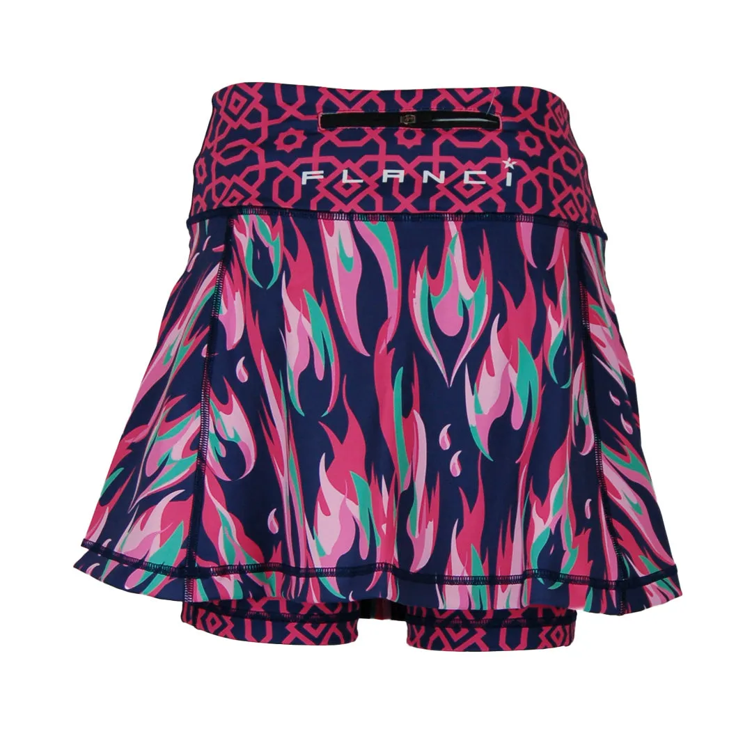 Sale Skort | Tourmaline Flames