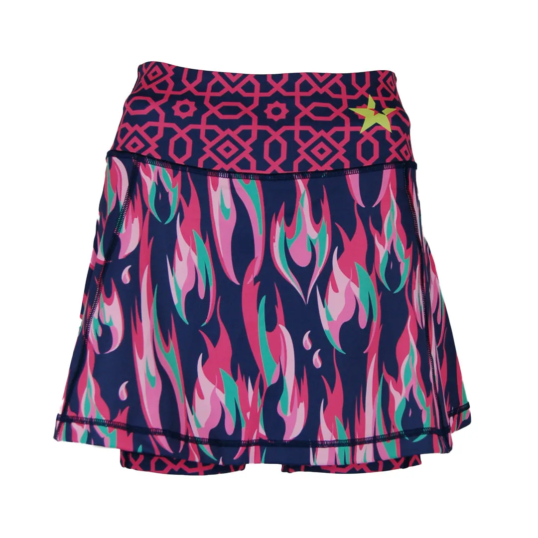 Sale Skort | Tourmaline Flames