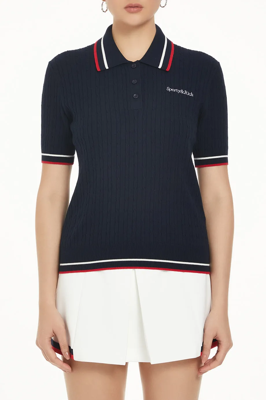 Serif Logo Mila Polo Top