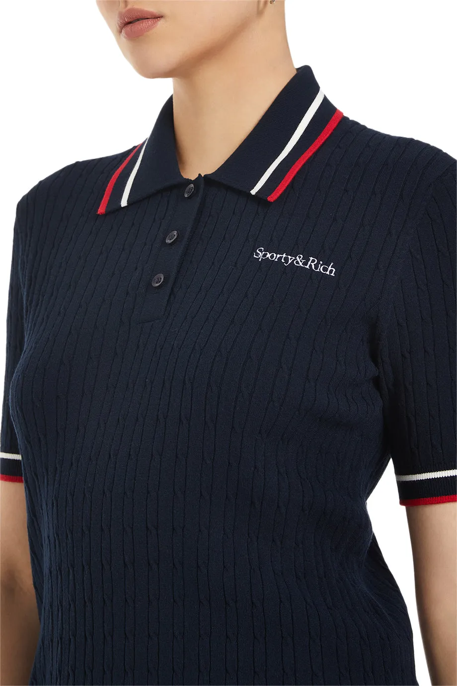 Serif Logo Mila Polo Top