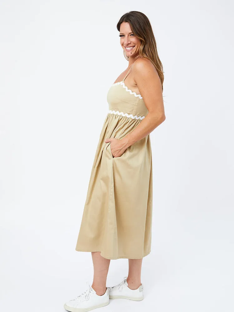 Sofia Midi Dress - Khaki