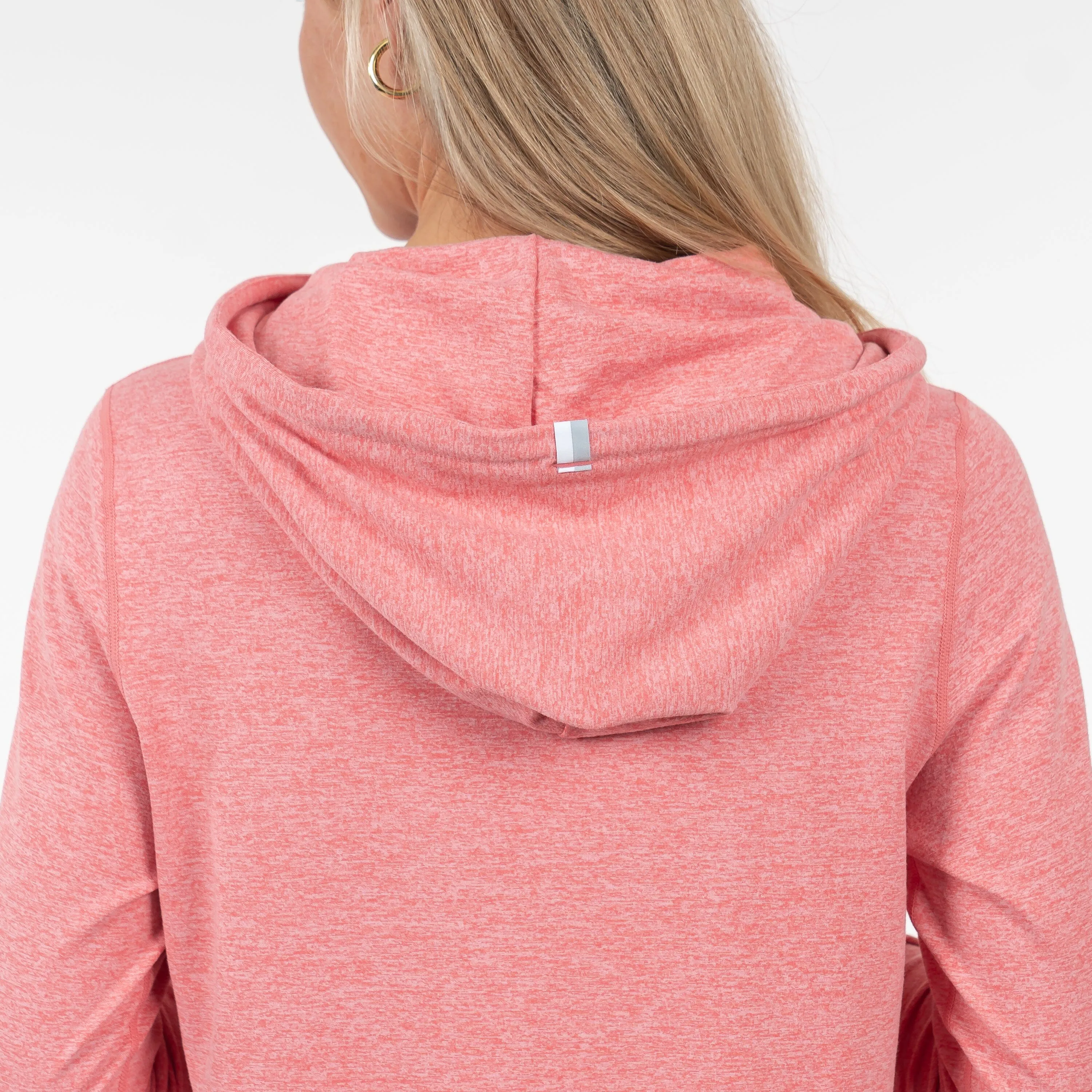 Tempo Performance Hoodie | Heather - Rosewood/Soft Pink
