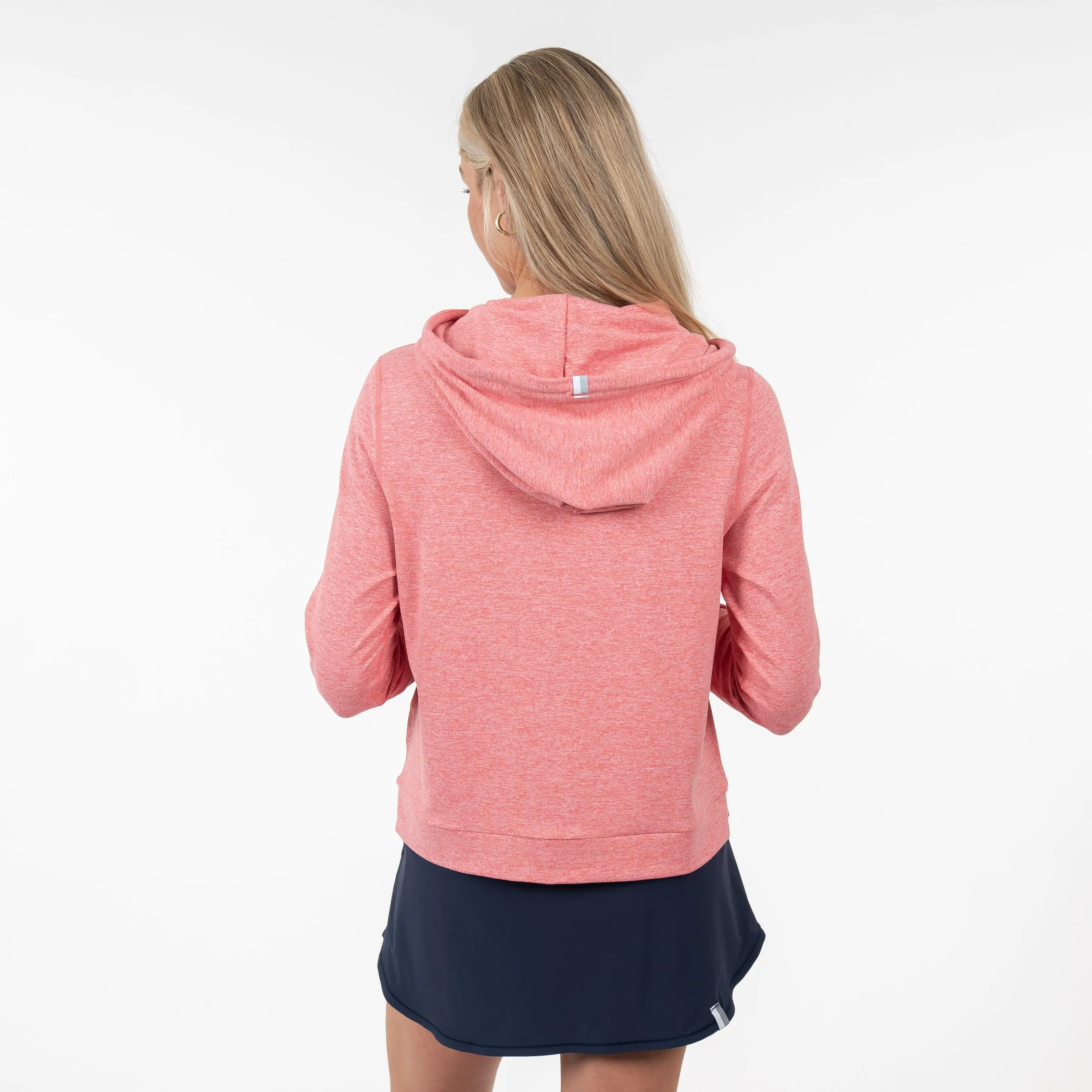 Tempo Performance Hoodie | Heather - Rosewood/Soft Pink