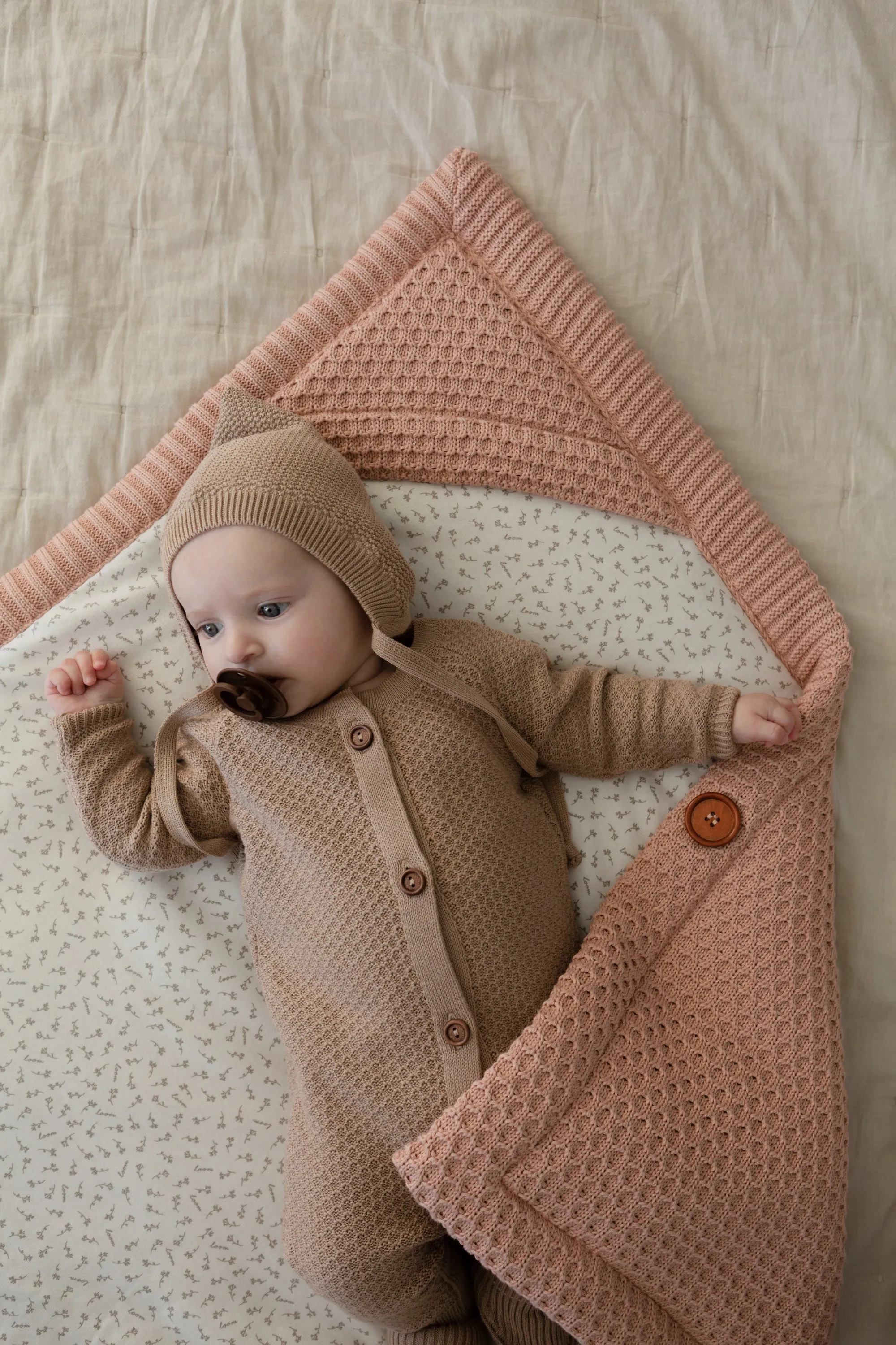 Textured Romper-Cappucino