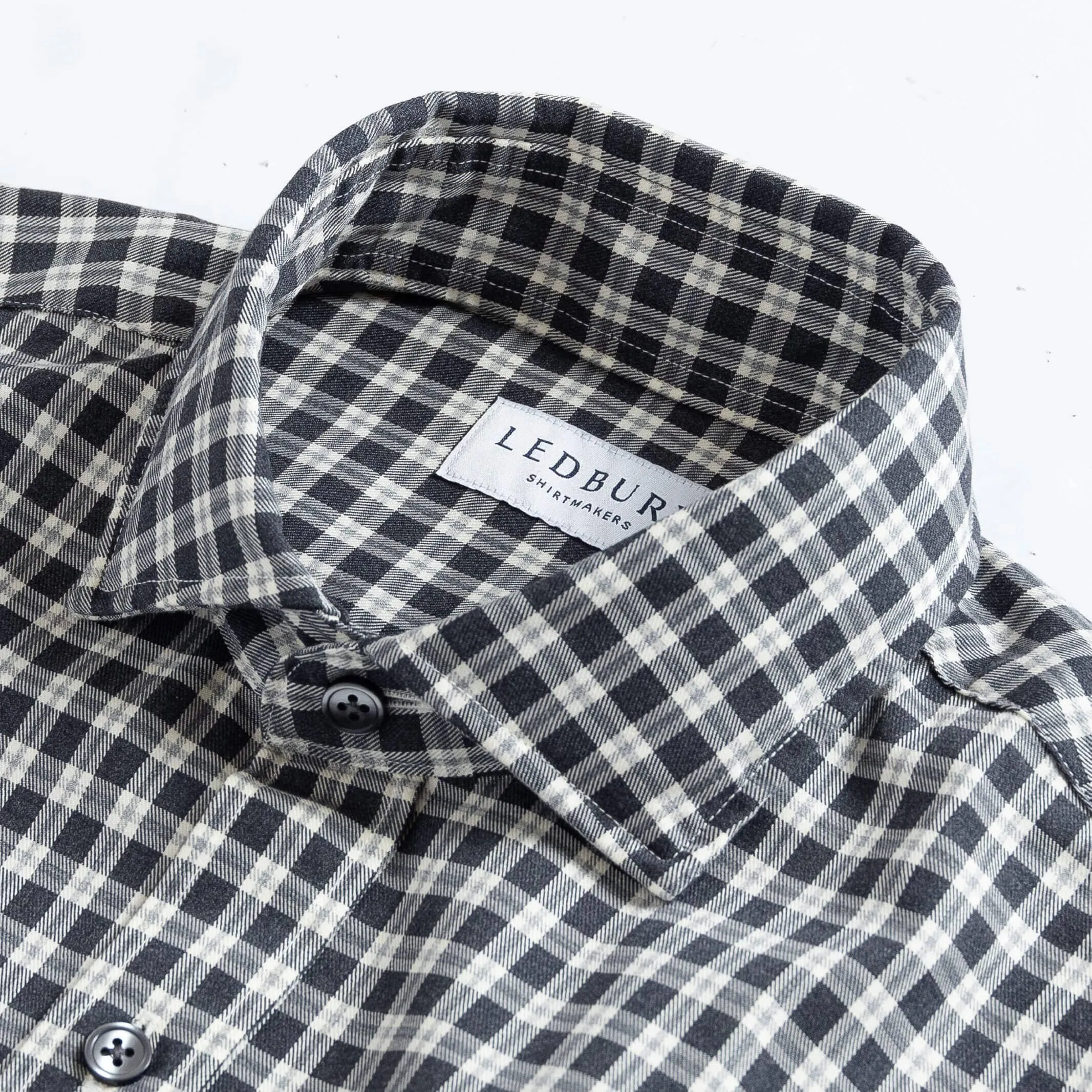 Thomas Mason Hartney Casual Shirt in Charcoal Flannel
