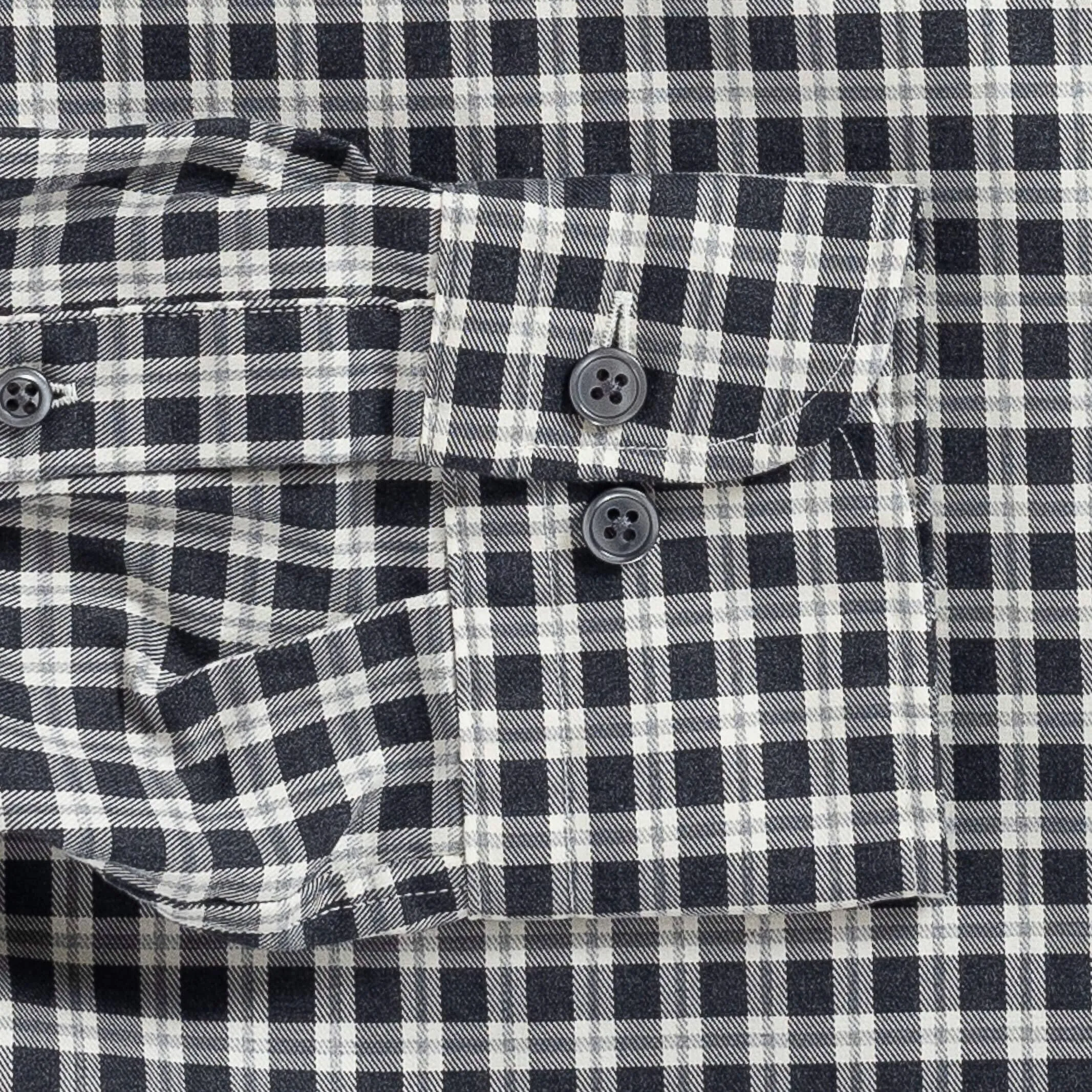 Thomas Mason Hartney Casual Shirt in Charcoal Flannel