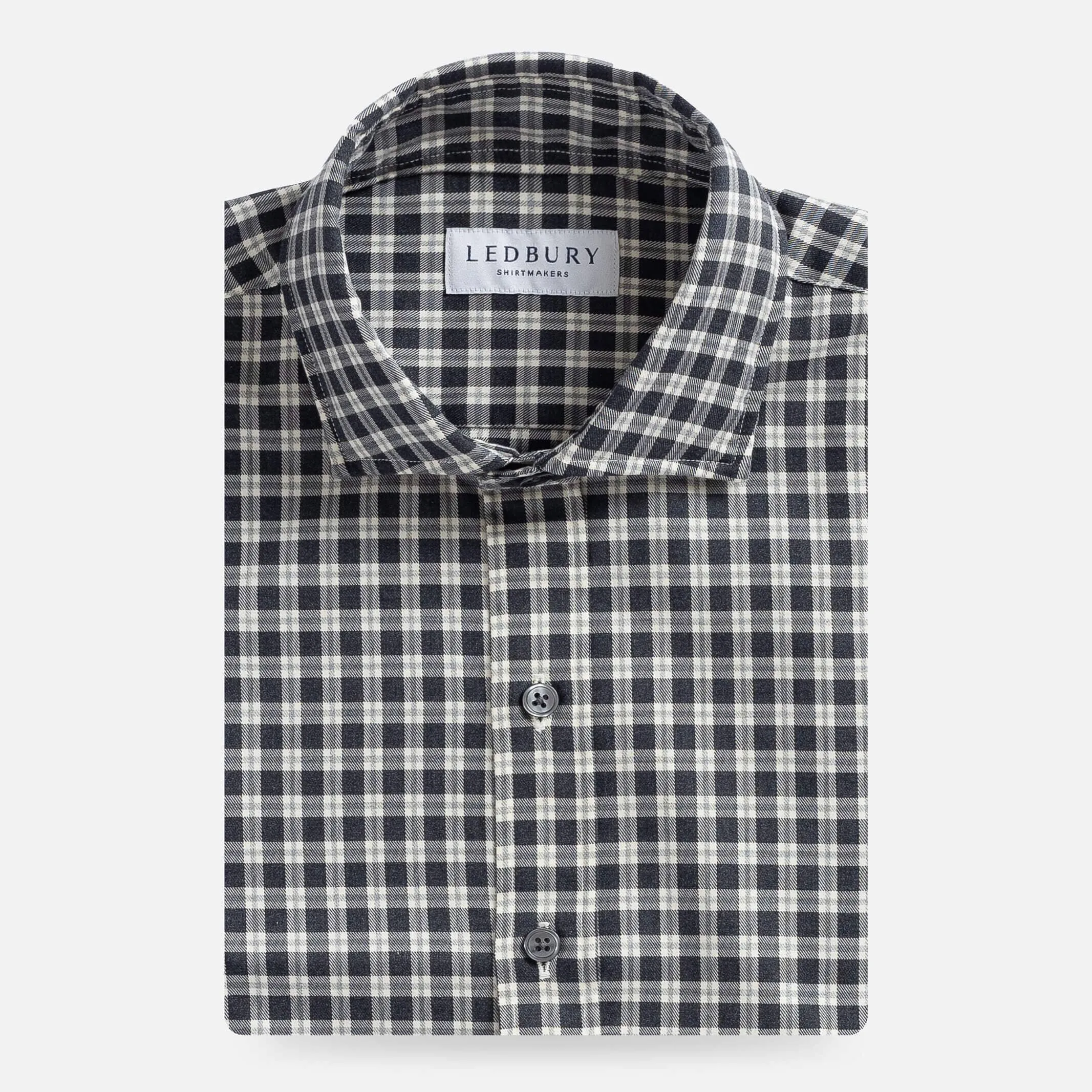 Thomas Mason Hartney Casual Shirt in Charcoal Flannel