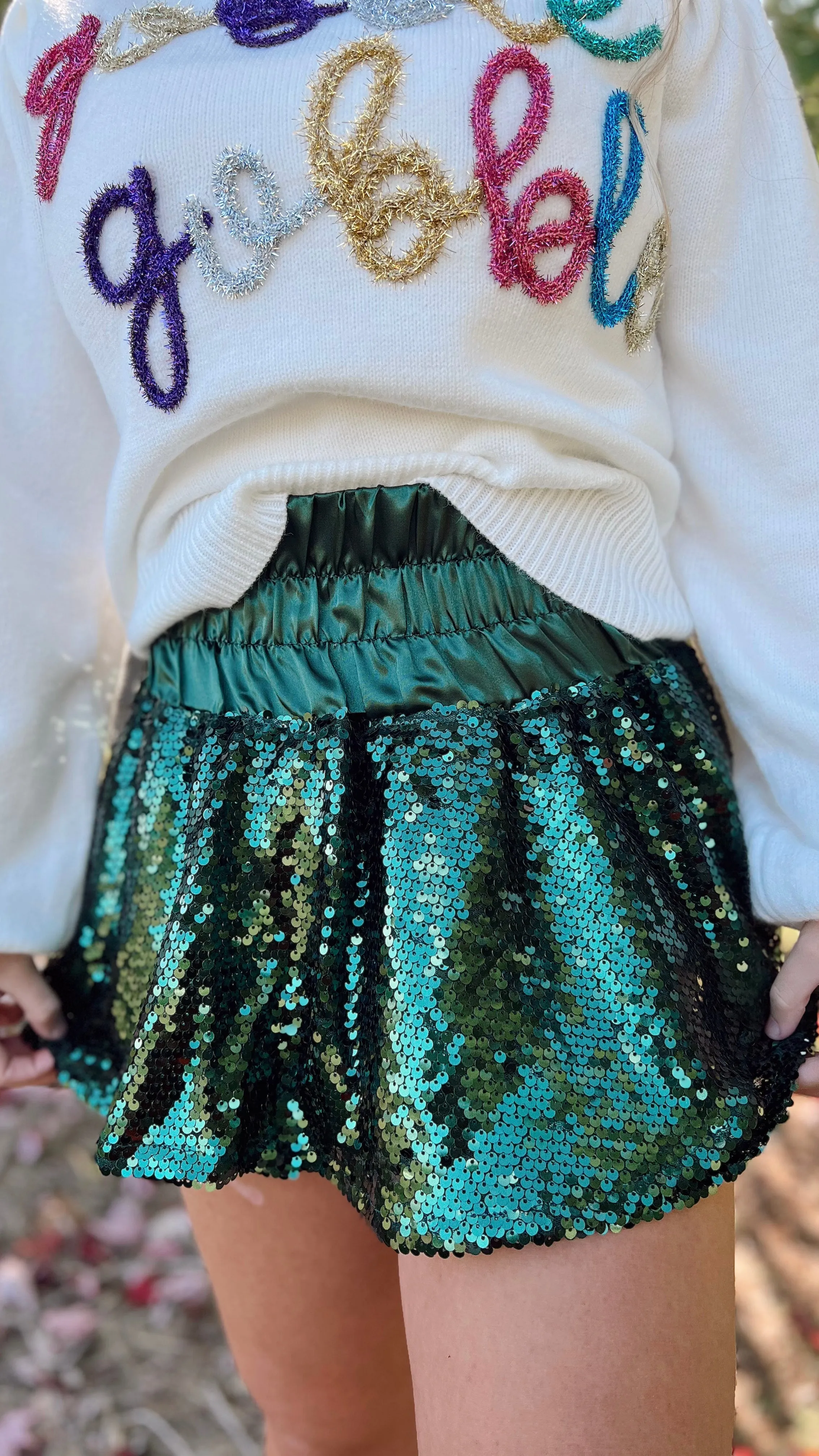 The Emerald Sparkle Skort