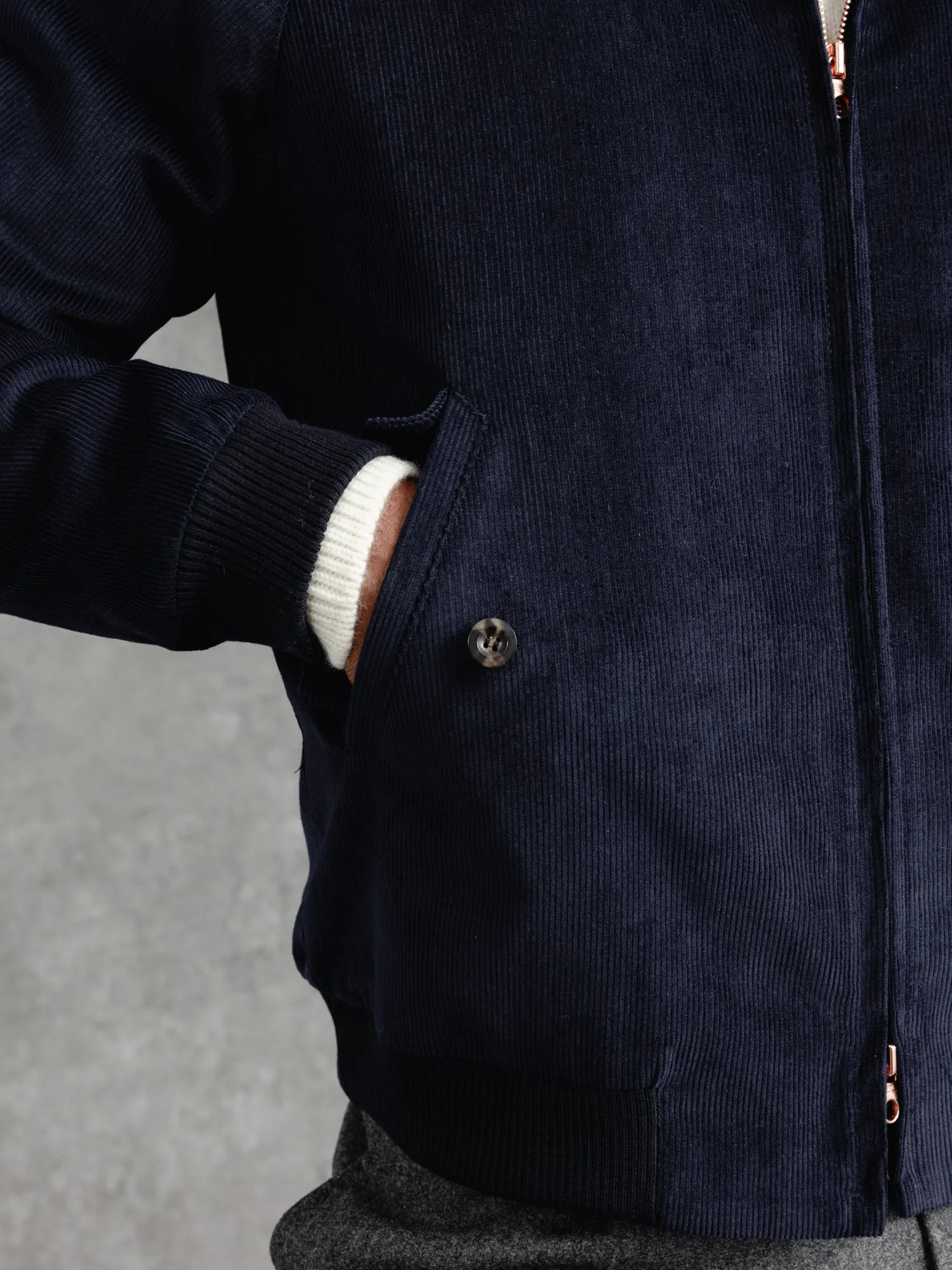 Optimized High-Quality M3 Cord Bomber Jacket in Stylish Ink Color