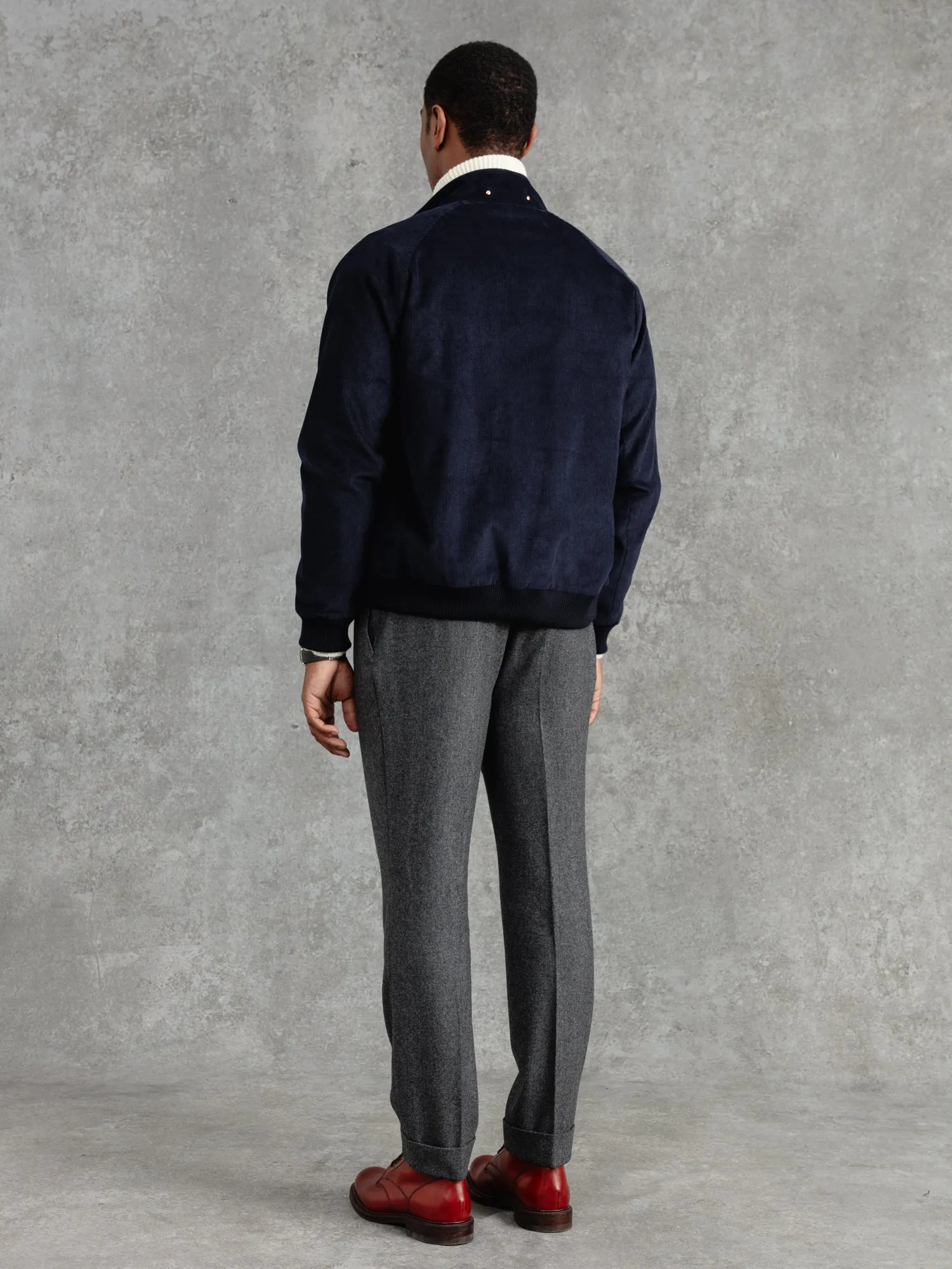 Optimized High-Quality M3 Cord Bomber Jacket in Stylish Ink Color