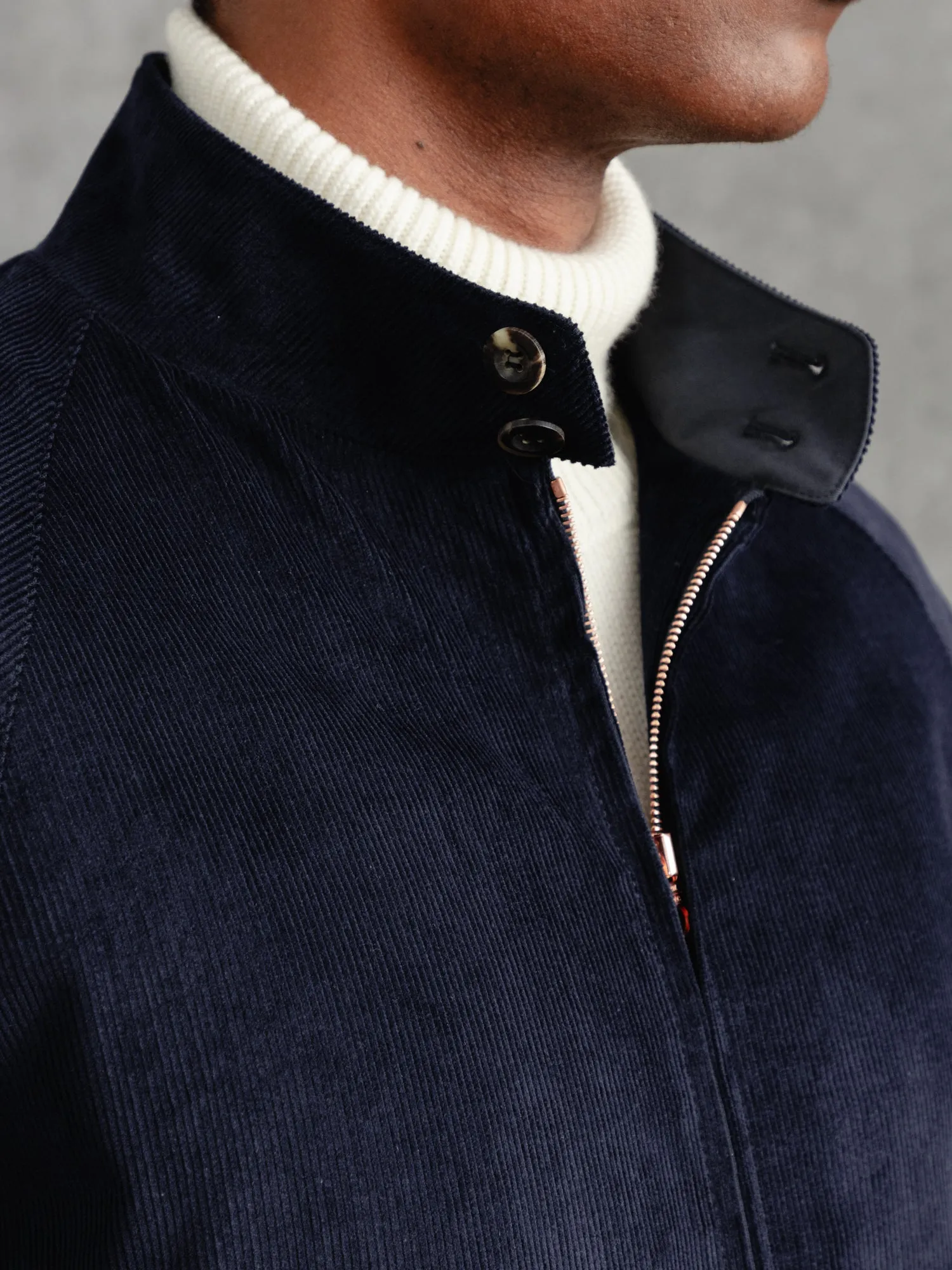 Optimized High-Quality M3 Cord Bomber Jacket in Stylish Ink Color