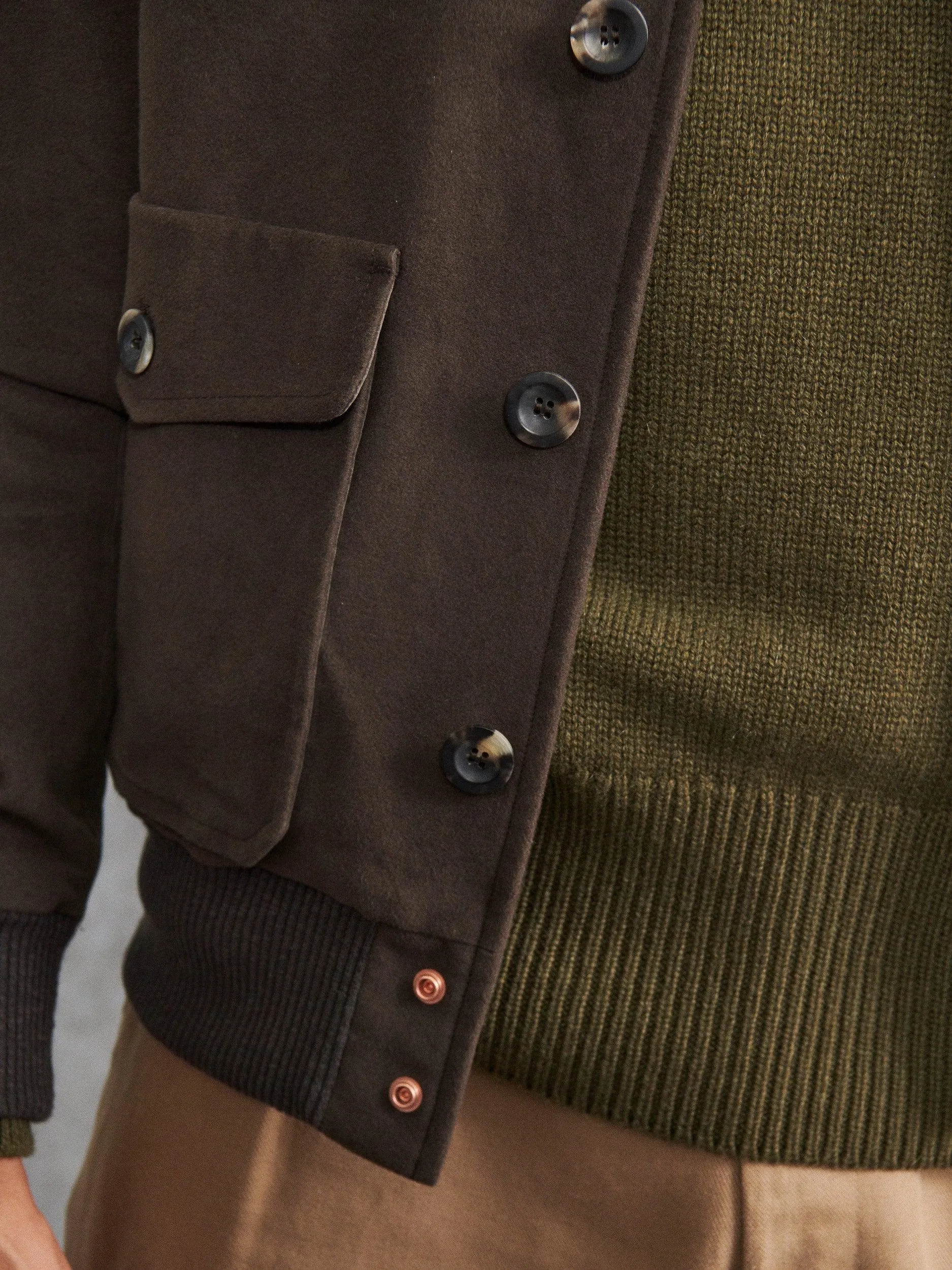 The Moleskin Bomber - Brown