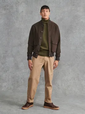 The Moleskin Bomber - Brown