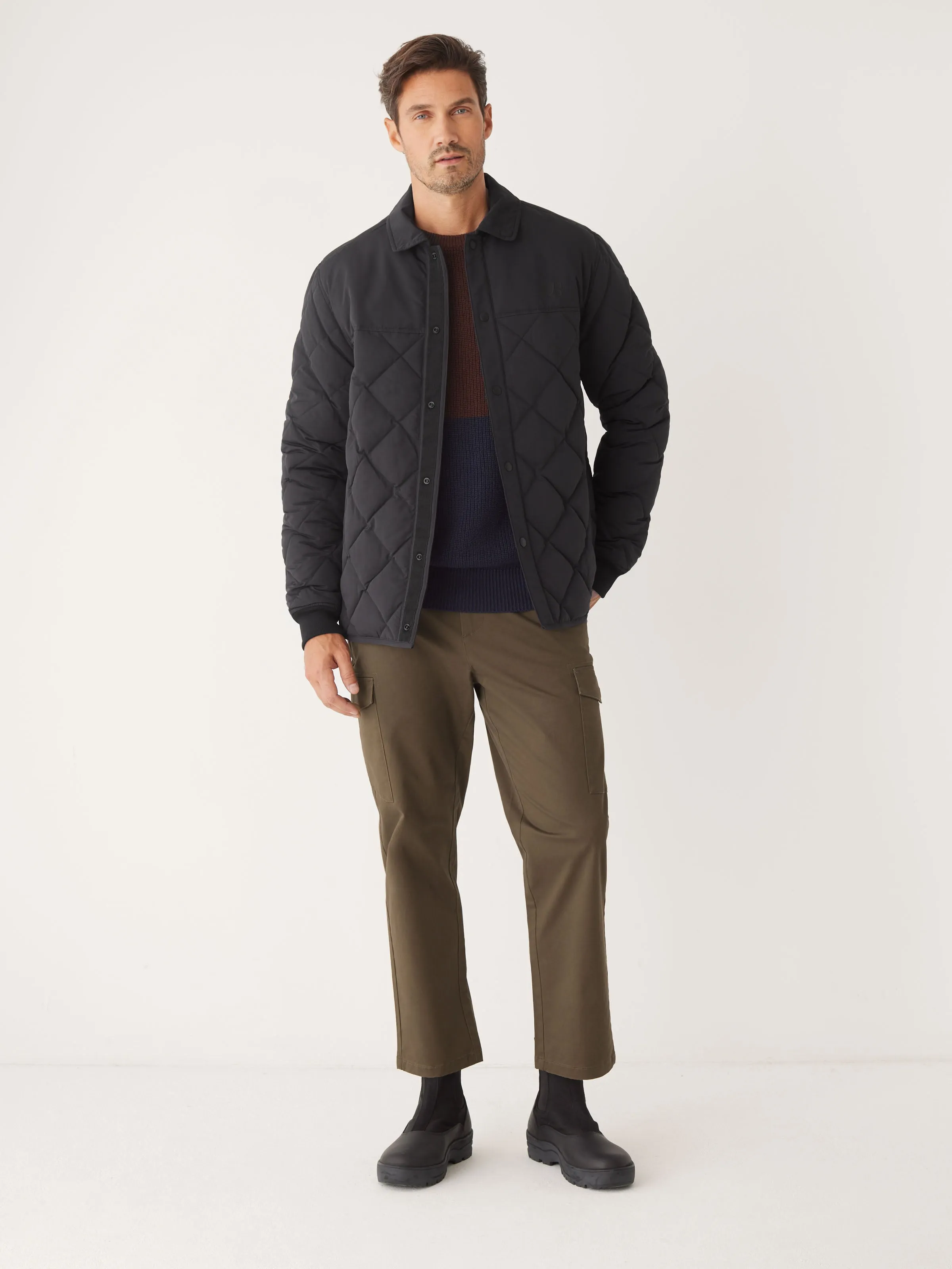 The Skyline Point Collar Jacket in Black