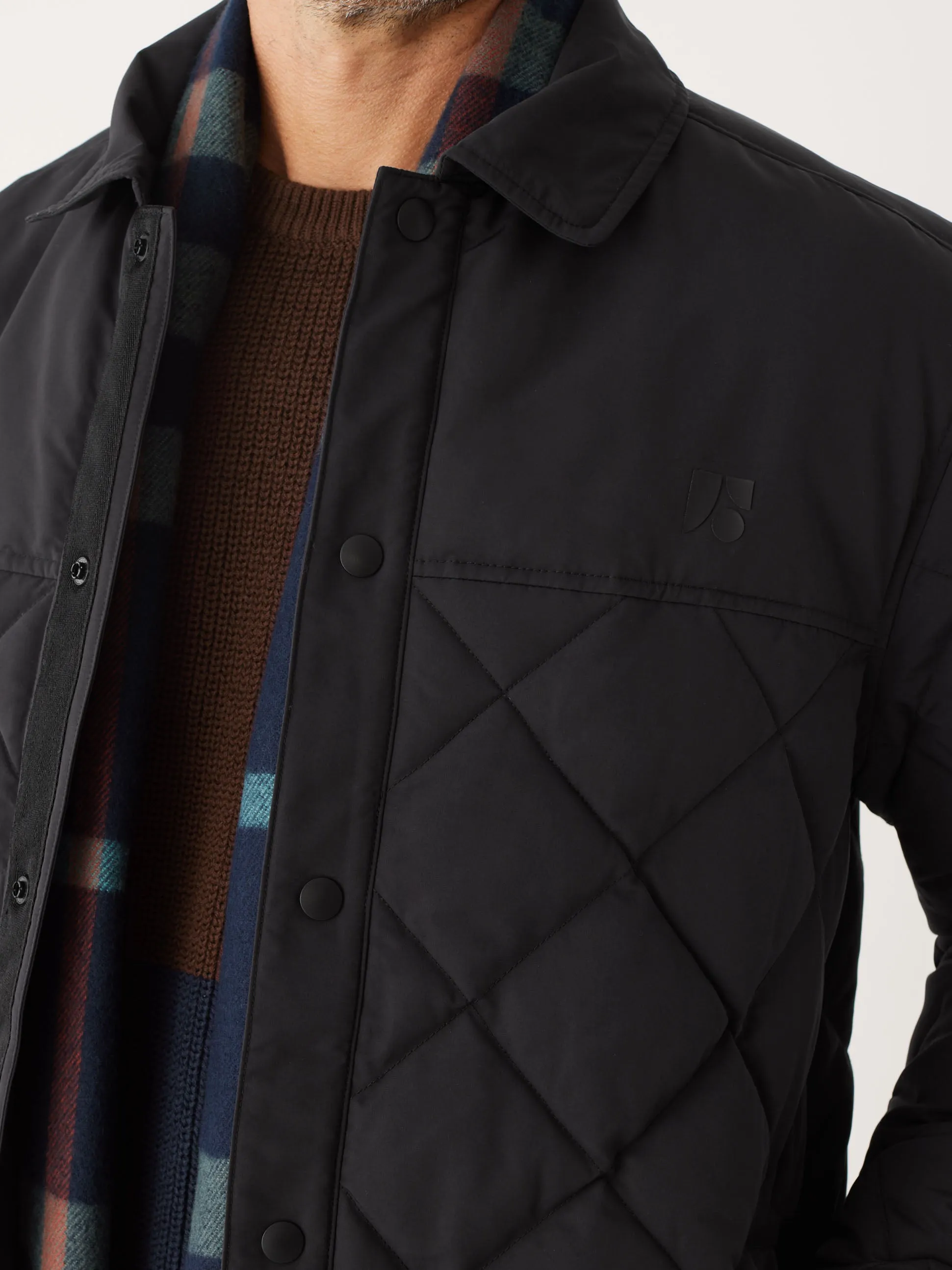 The Skyline Point Collar Jacket in Black