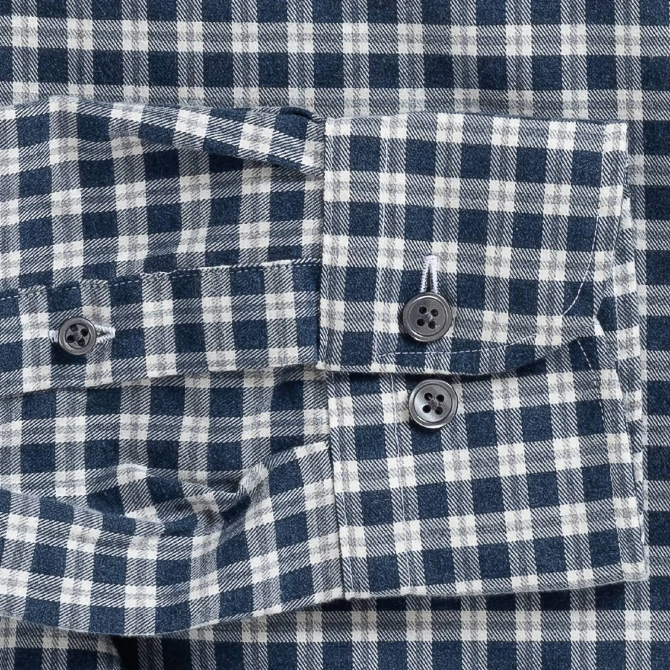 The Vintage Navy Thomas Mason Hartney Flannel Custom Shirt