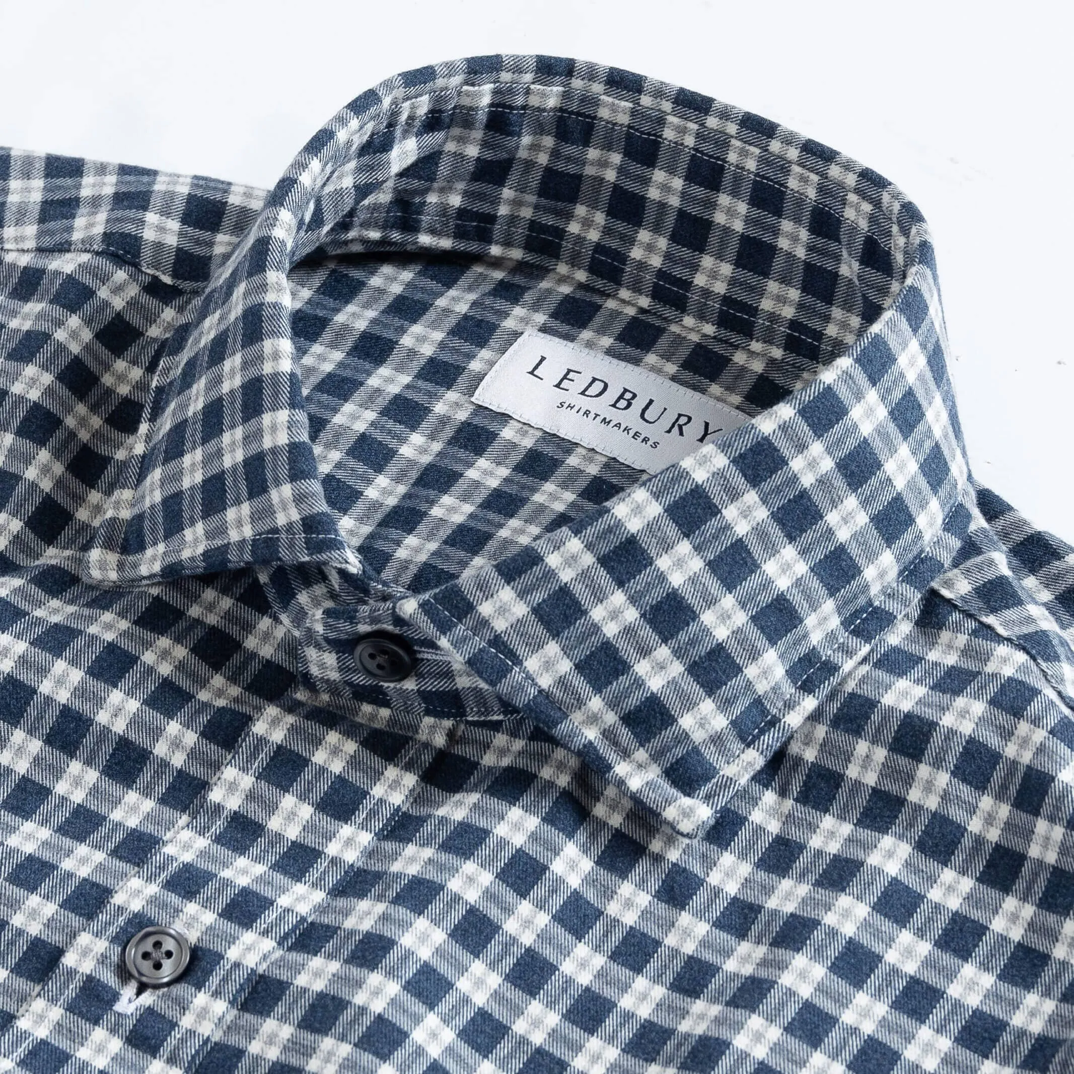 The Vintage Navy Thomas Mason Hartney Flannel Custom Shirt