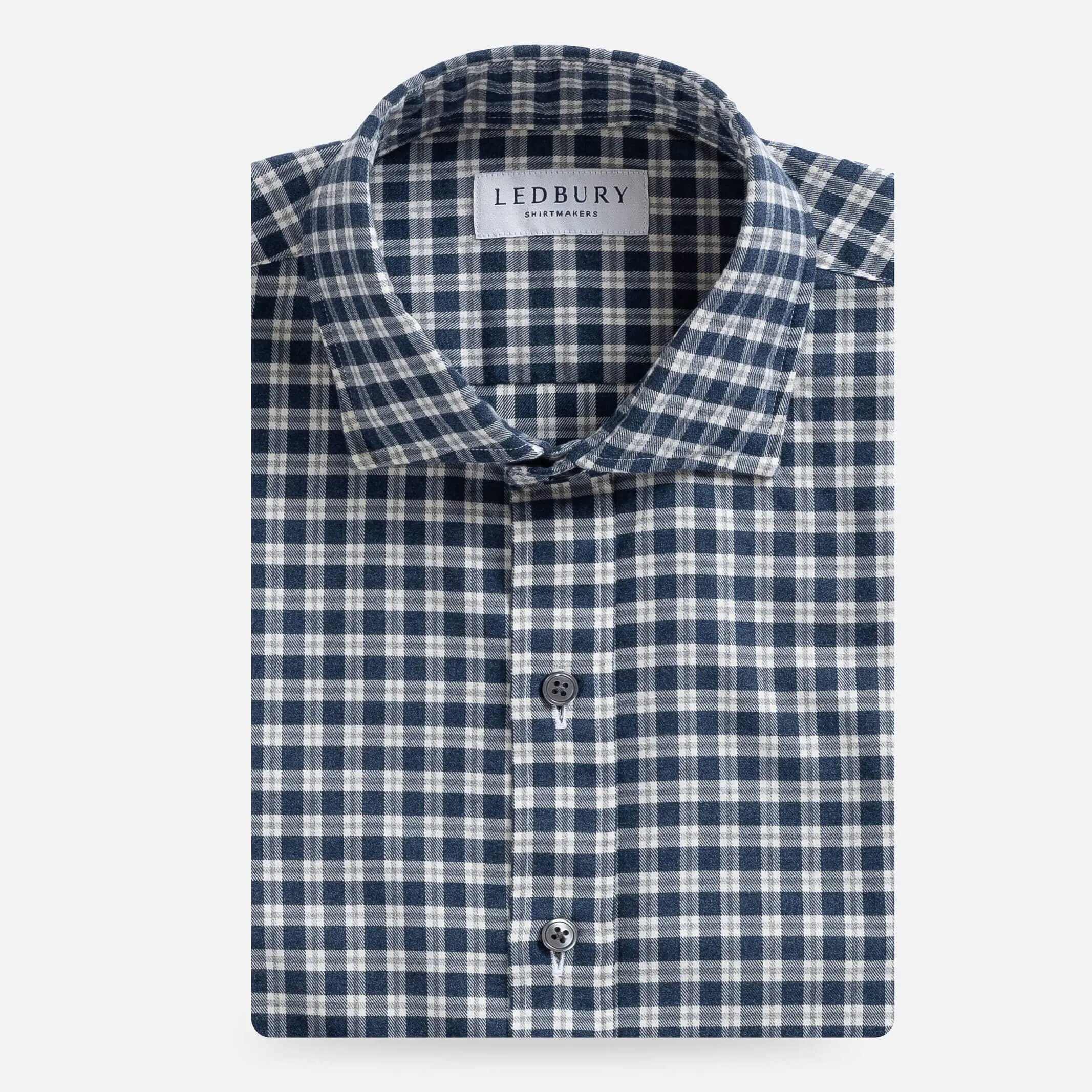 The Vintage Navy Thomas Mason Hartney Flannel Custom Shirt