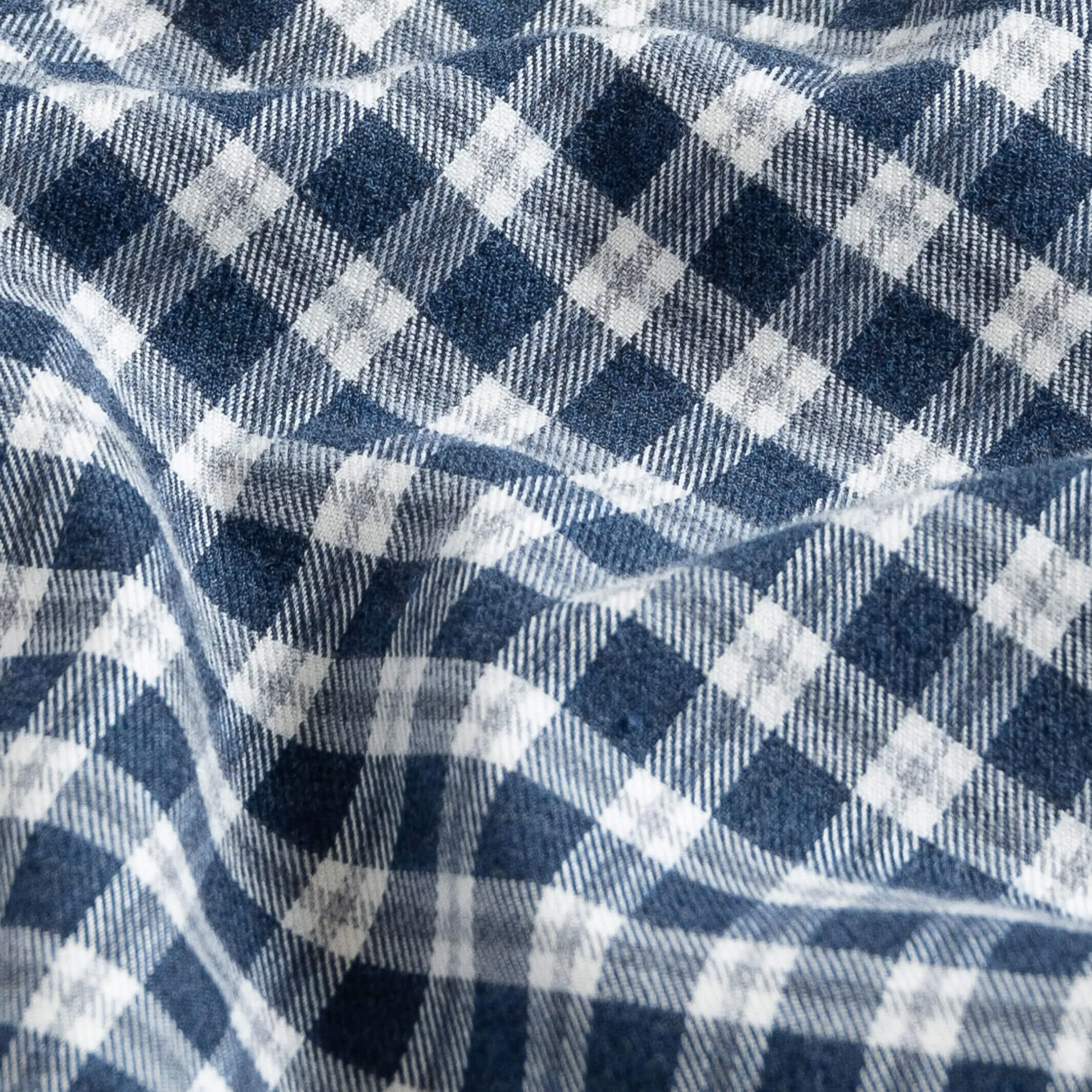 The Vintage Navy Thomas Mason Hartney Flannel Custom Shirt