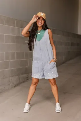 Tommy Denim Shortalls - Light Wash