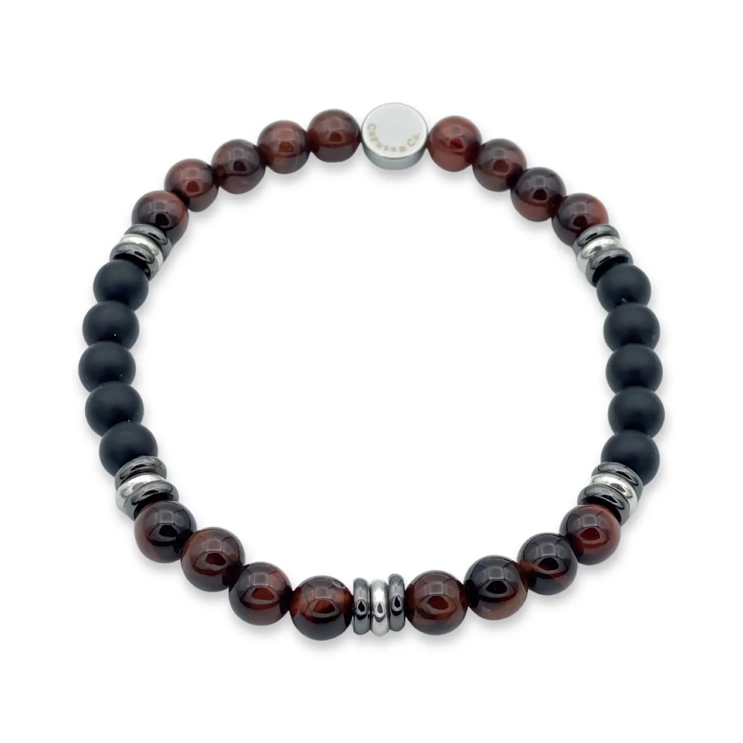 Triple Ring Gemstone Stretch Bracelet