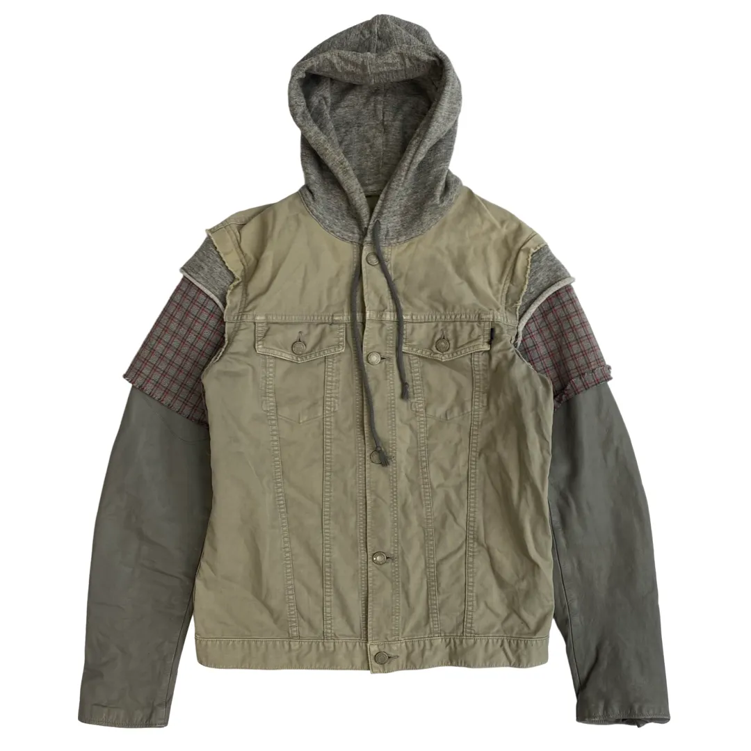 Undercover Hybrid Jacket with Leather sleeves SS12 Size 3/Large