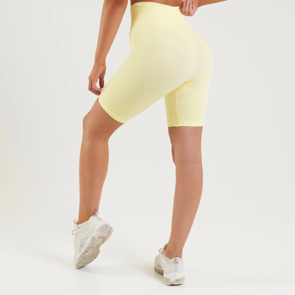 Vanquish Bright Soft Lemon Seamless Cycling Shorts