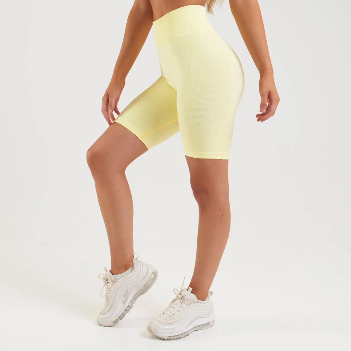Vanquish Bright Soft Lemon Seamless Cycling Shorts