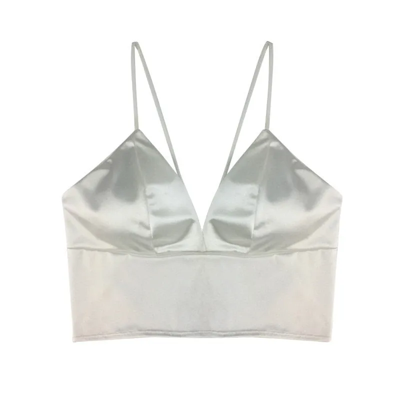 VenusFox Sexy Floral Lace V Neck Bra Crop Top