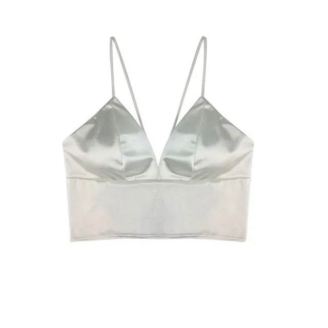 VenusFox Sexy Floral Lace V Neck Bra Crop Top