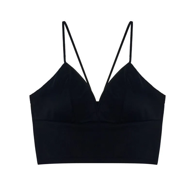 VenusFox Sexy Floral Lace V Neck Bra Crop Top