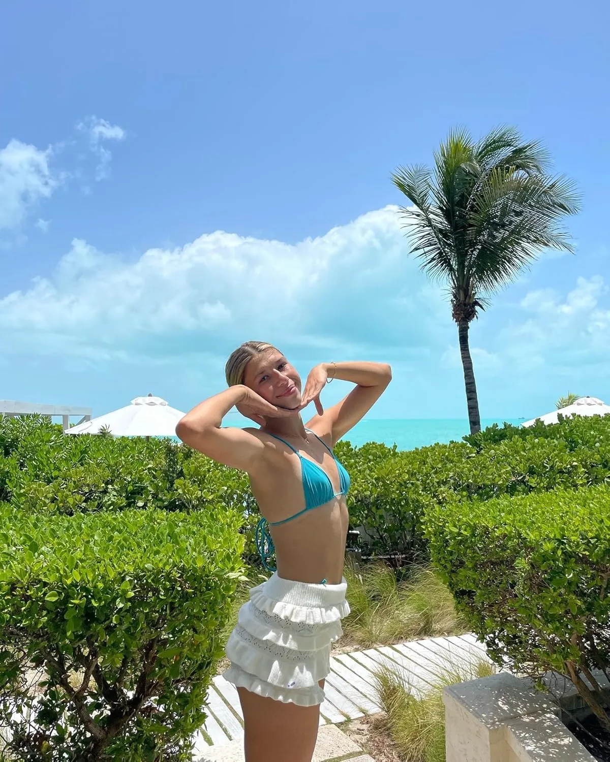 Women Ruffle Crochet Shorts Hollow Out Knit Pleated Shorts Beach Cover Up Bottoms