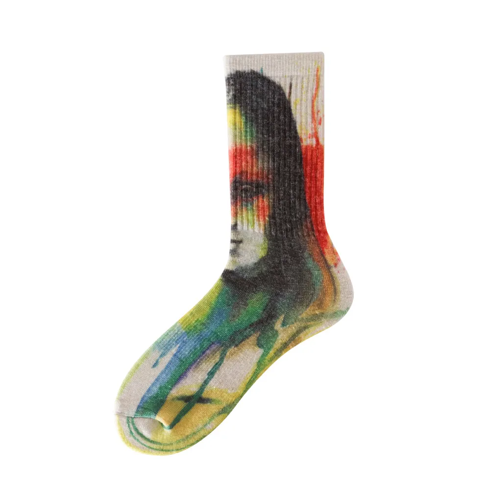 Women's Touch Wear Everyday Colorful Starry crew socks 4-packs