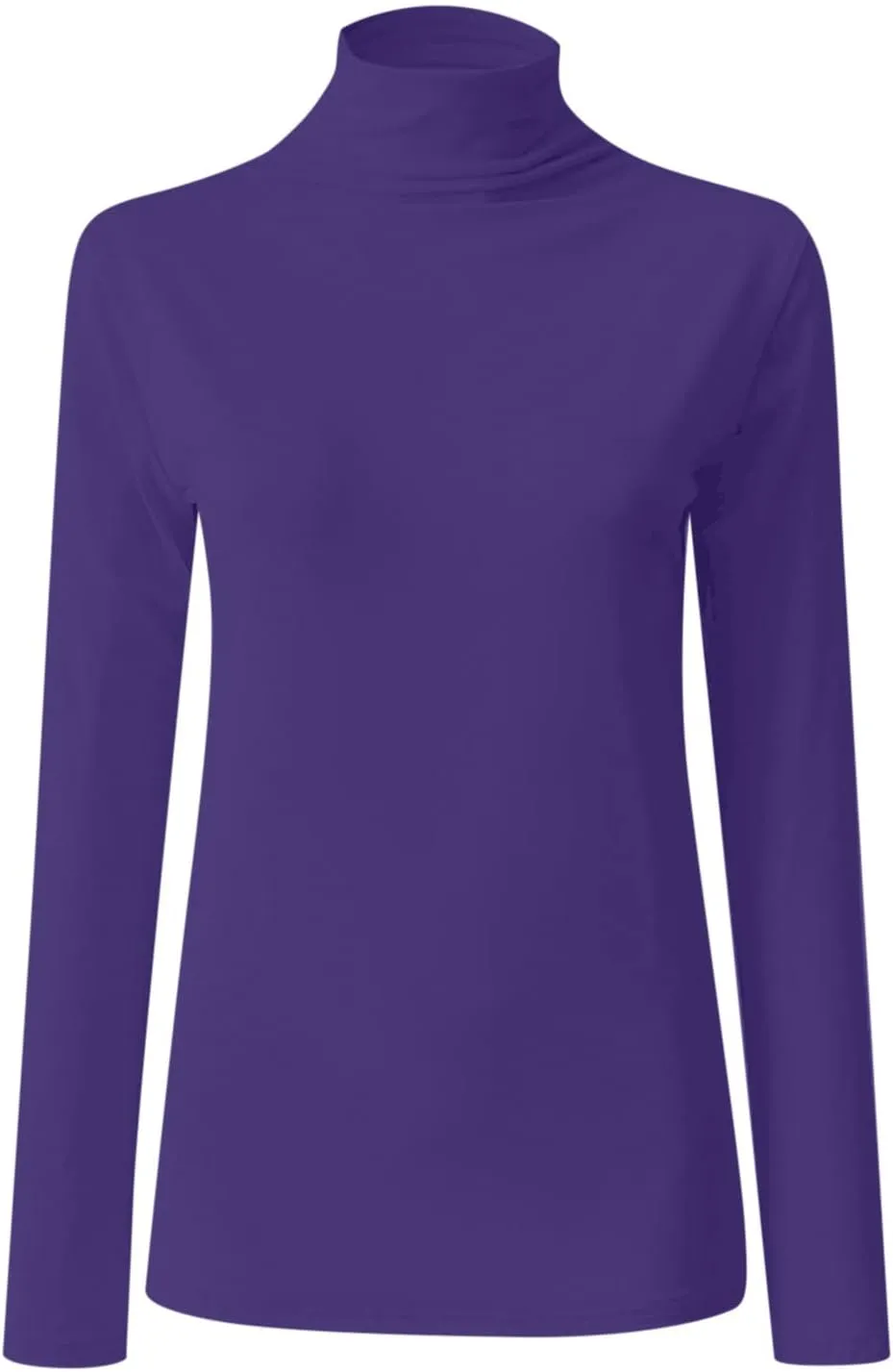 Women's Turtleneck Long Sleeve Shirts Slim Fitted Lightweight Base Layer Casual Tops Thermal Active Layer Tees
