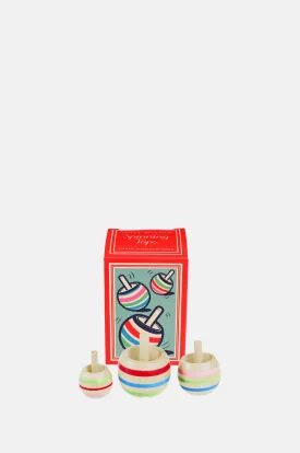 Wooden Spinning Tops Set of 3