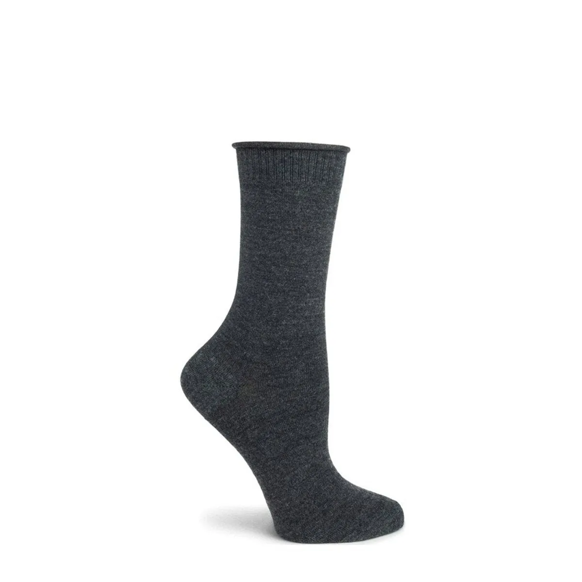 Wool and Silk Basic Roll Top Sock