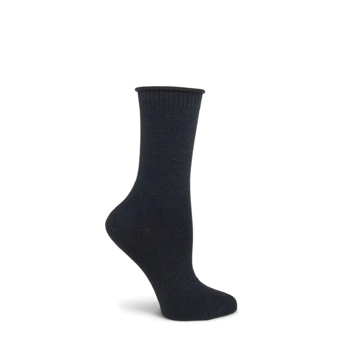 Wool and Silk Basic Roll Top Sock