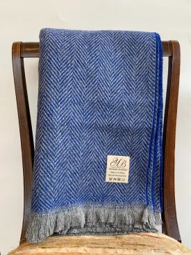 Yorkshire Blanket Blue Chevron